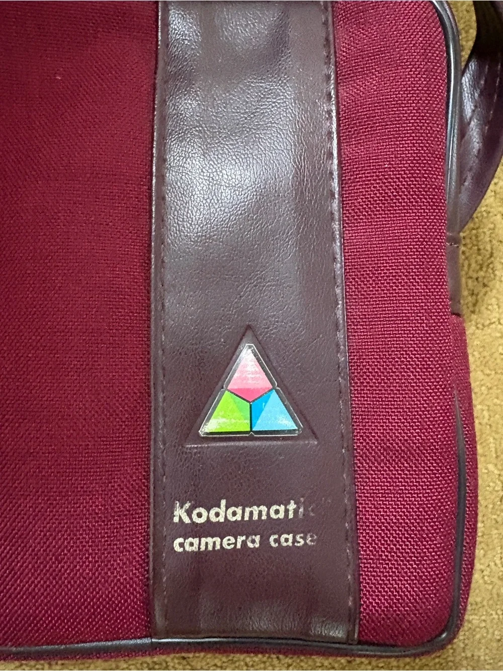 Vintage Kodak Kodamatic Camera Case Burgundy Retro Shoulder Bag